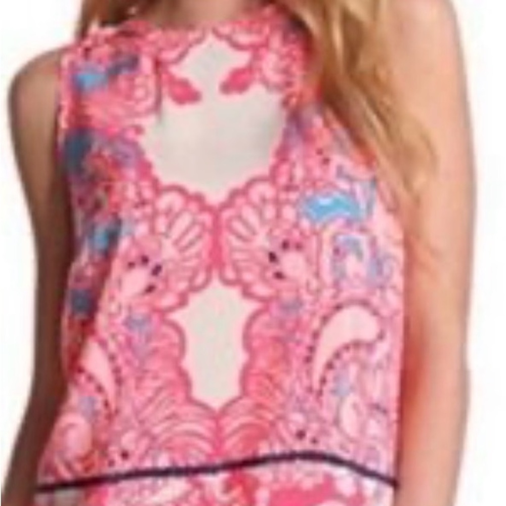 Lilly Pulitzer Iona Sleeveless Silk Shell S